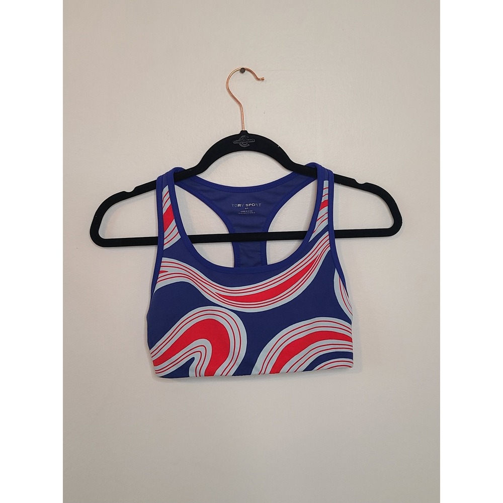 Tory Sport Tory Burch Blue Red Sports Bra Size S